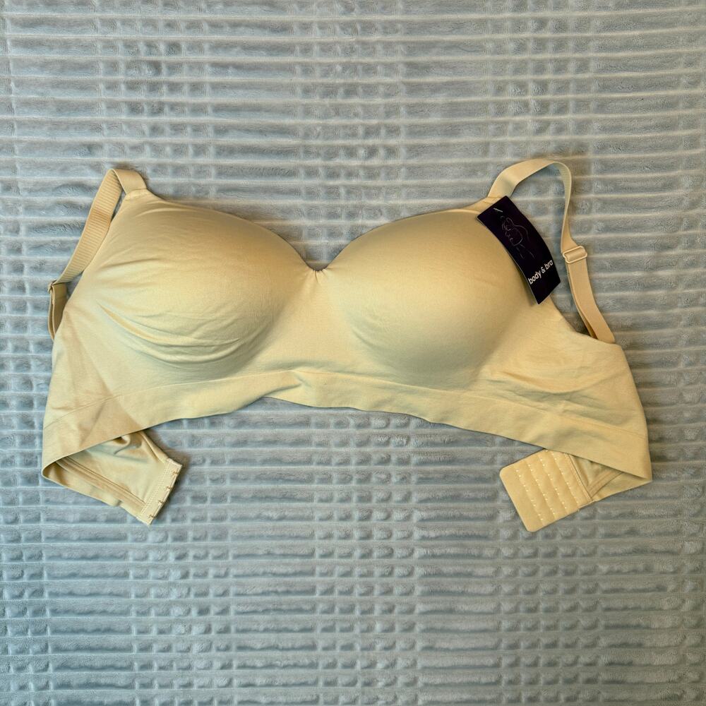 NWT Body & Bra Underoutfit Comfort Shaping Bra Sz 3XL Two Layer Tan Nude